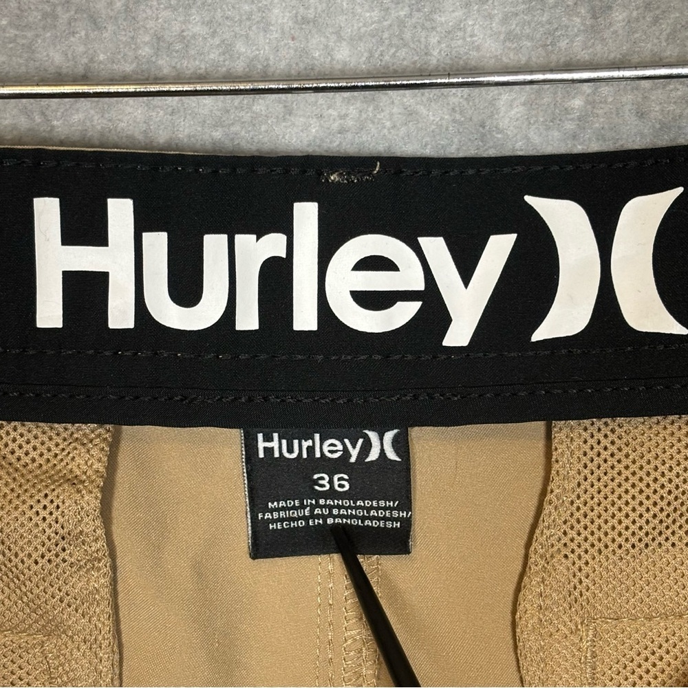 Hurley Quick Dry Classic Fit Hybrid Walking Shorts-Khaki-Men Size 36 - Picture 4 of 7